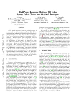 Pix2Point: Learning Outdoor 3D Using Sparse Point Clouds and Optimal
  Transport