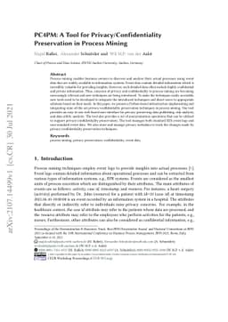 PC4PM: A Tool for Privacy/Confidentiality Preservation in Process Mining