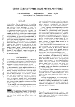 Artist Similarity with Graph Neural Networks