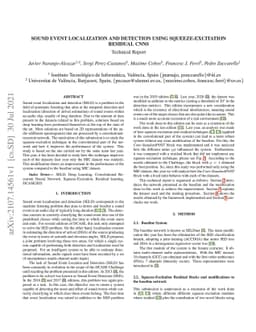 TASK3 DCASE2021 Challenge: Sound event localization and detection using
  squeeze-excitation residual CNNs