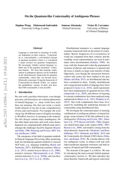 On the Quantum-like Contextuality of Ambiguous Phrases