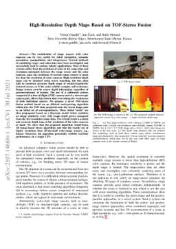 High-Resolution Depth Maps Based on TOF-Stereo Fusion