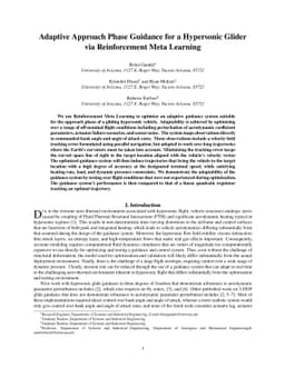 Adaptive Approach Phase Guidance for a Hypersonic Glider via
  Reinforcement Meta Learning