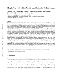 Margin-Aware Intra-Class Novelty Identification for Medical Images