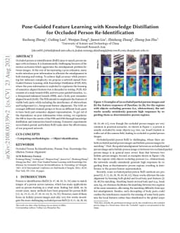 Pose-Guided Feature Learning with Knowledge Distillation for Occluded
  Person Re-Identification