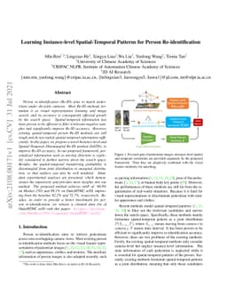 Learning Instance-level Spatial-Temporal Patterns for Person
  Re-identification