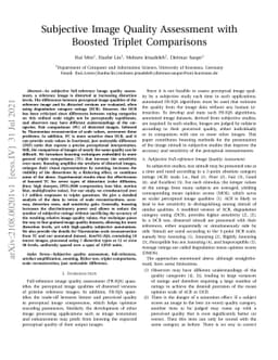 Subjective Image Quality Assessment with Boosted Triplet Comparisons