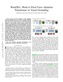 Word2Pix: Word to Pixel Cross Attention Transformer in Visual Grounding