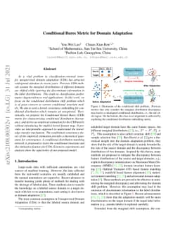Conditional Bures Metric for Domain Adaptation