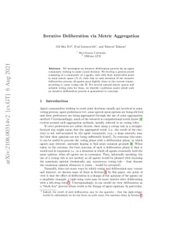 Iterative Deliberation via Metric Aggregation