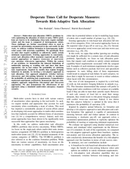 Desperate Times Call for Desperate Measures: Towards Risk-Adaptive Task
  Allocation