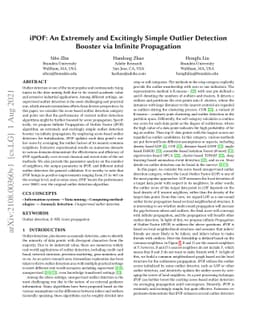 IPOF: An Extremely and Excitingly Simple Outlier Detection Booster via
  Infinite Propagation