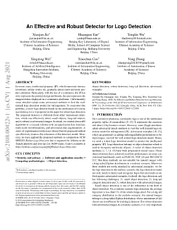 An Effective and Robust Detector for Logo Detection