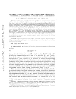 Derivative-free Alternating Projection Algorithms for General
  Nonconvex-Concave Minimax Problems