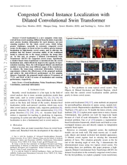 Congested Crowd Instance Localization with Dilated Convolutional Swin
  Transformer