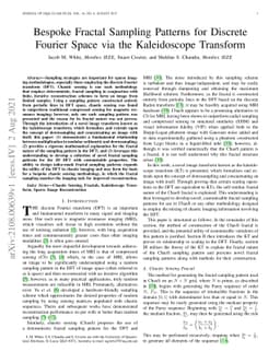 Bespoke Fractal Sampling Patterns for Discrete Fourier Space via the
  Kaleidoscope Transform