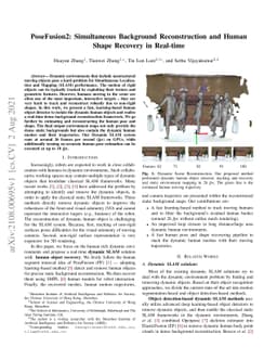 PoseFusion2: Simultaneous Background Reconstruction and Human Shape
  Recovery in Real-time