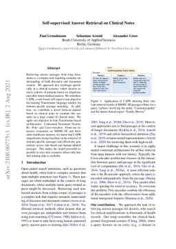 Self-supervised Answer Retrieval on Clinical Notes