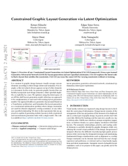 Constrained Graphic Layout Generation via Latent Optimization