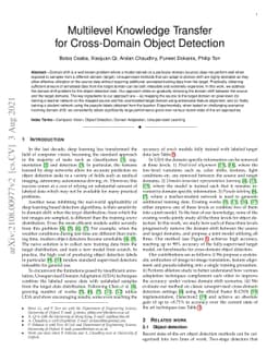 Multilevel Knowledge Transfer for Cross-Domain Object Detection