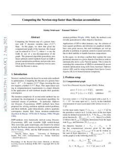 Computing the Newton-step faster than Hessian accumulation