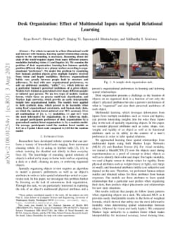 Desk Organization: Effect of Multimodal Inputs on Spatial Relational
  Learning