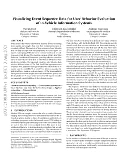 Visualizing Event Sequence Data for User Behavior Evaluation of
  In-Vehicle Information Systems