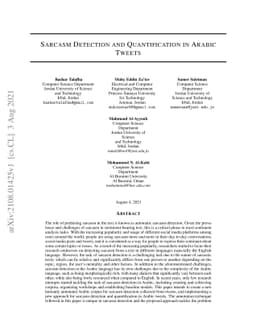 sarcasm detection and quantification in arabic tweets