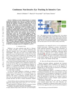 Continuous Non-Invasive Eye Tracking In Intensive Care