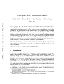 Geometry of Linear Convolutional Networks