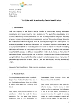 TextCNN with Attention for Text Classification