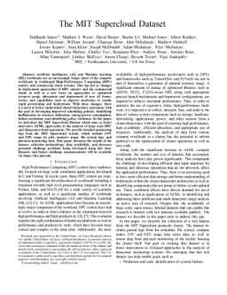 The MIT Supercloud Dataset