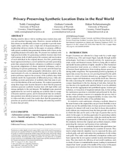 Privacy-Preserving Synthetic Location Data in the Real World