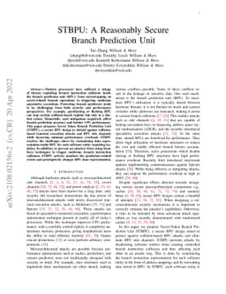 STBPU: A Reasonably Secure Branch Prediction Unit