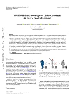 Localized Shape Modelling with Global Coherence: An Inverse Spectral
  Approach