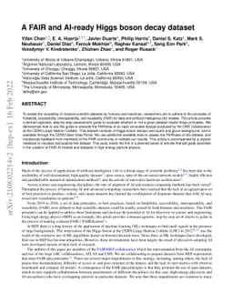 A FAIR and AI-ready Higgs boson decay dataset