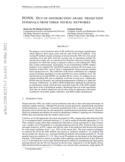 PI3NN: Out-of-distribution-aware prediction intervals from three neural
  networks