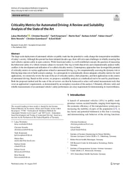 Criticality Metrics for Automated Driving: A Review and Suitability
  Analysis of the State of the Art