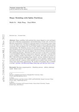 Shape Modeling with Spline Partitions