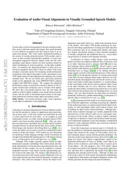 Evaluation of Audio-Visual Alignments in Visually Grounded Speech Models