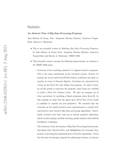 An Abstract View of Big Data Processing Programs