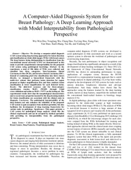 A Computer-Aided Diagnosis System for Breast Pathology: A Deep Learning
  Approach with Model Interpretability from Pathological Perspective