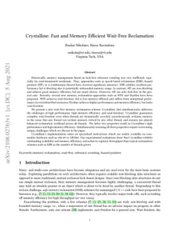 Crystalline: Fast and Memory Efficient Wait-Free Reclamation