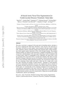 AI-based Aortic Vessel Tree Segmentation for Cardiovascular Diseases
  Treatment: Status Quo