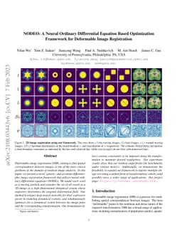 NODEO: A Neural Ordinary Differential Equation Based Optimization
  Framework for Deformable Image Registration