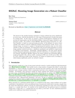 BIGRoC: Boosting Image Generation via a Robust Classifier