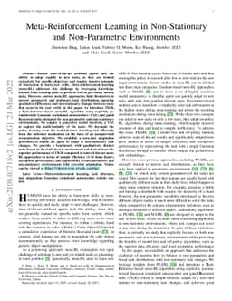 Meta-Reinforcement Learning in Broad and Non-Parametric Environments