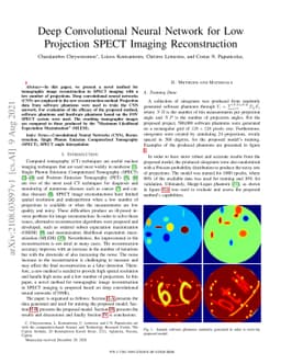 Deep Convolutional Neural Network for Low Projection SPECT Imaging
  Reconstruction
