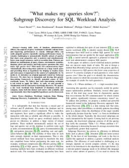 "What makes my queries slow?": Subgroup Discovery for SQL Workload
  Analysis