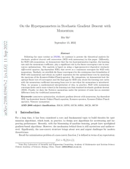 On the Hyperparameters in Stochastic Gradient Descent with Momentum